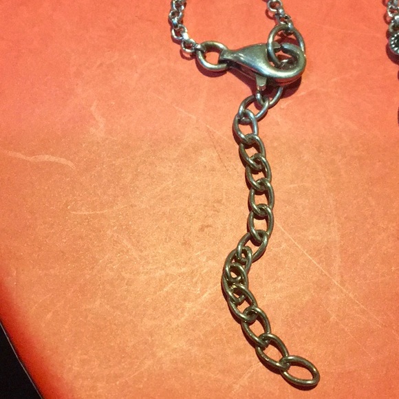 Donate 2/24?Sterling silver vintage look necklace with dangles - Picture 6 of 6